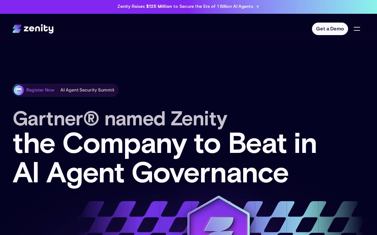 Zenity website preview