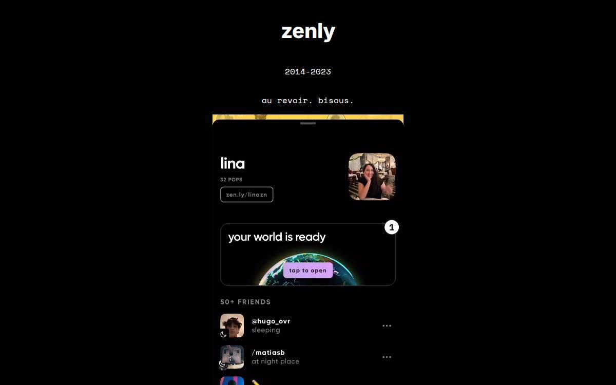 Zenly website preview