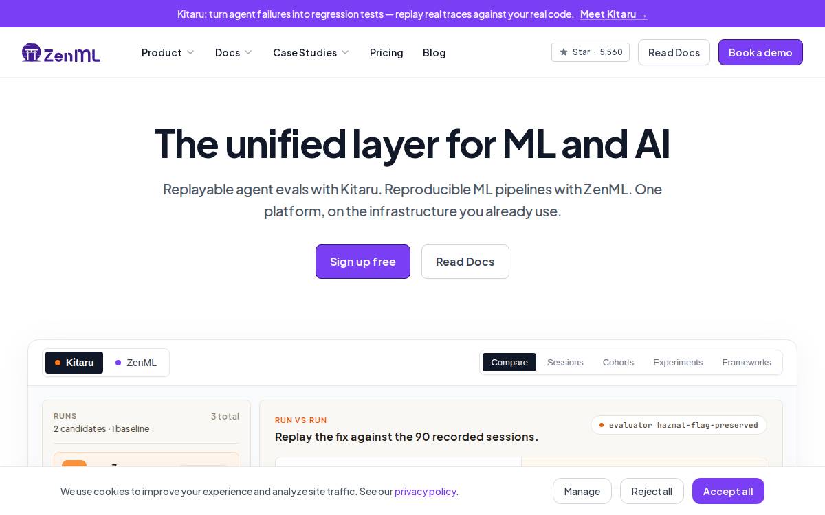 Zenml website preview