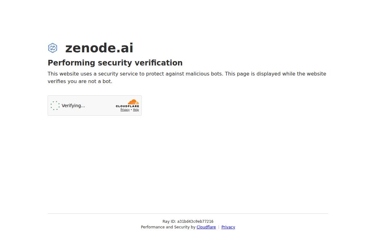 Zenode website preview