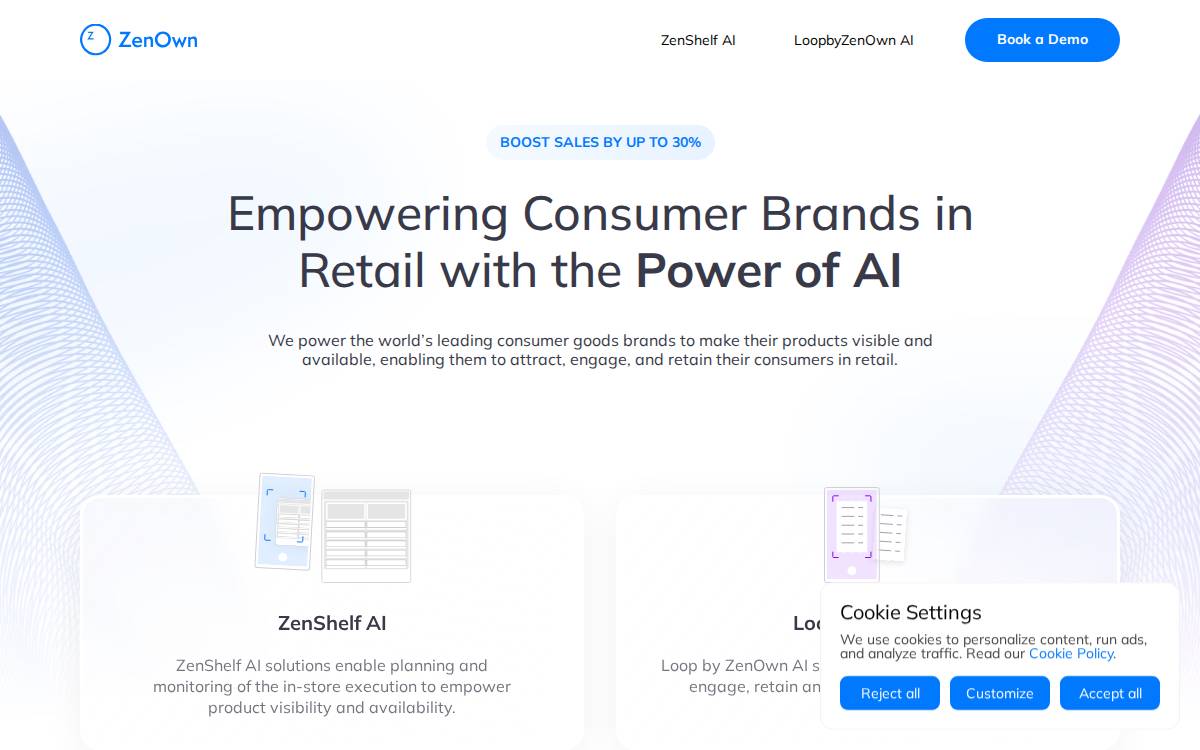 Zenown website preview