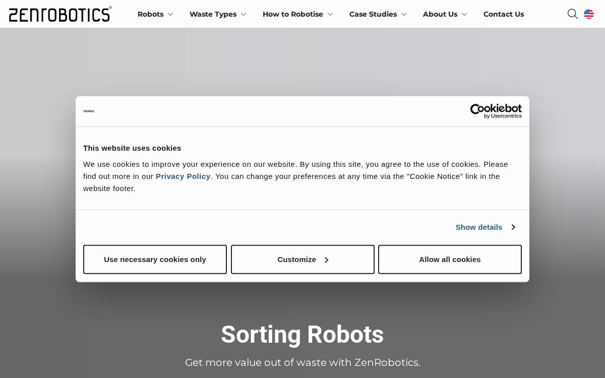 ZenRobotics website preview