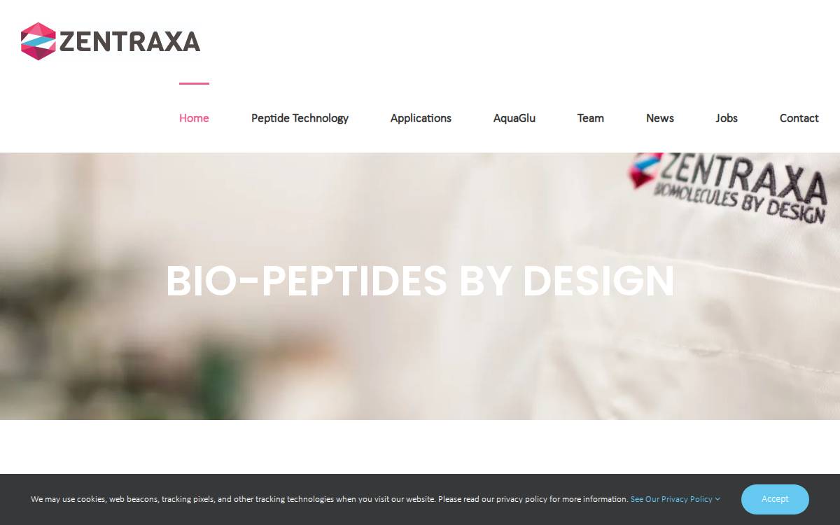 Zentraxa Seed website preview