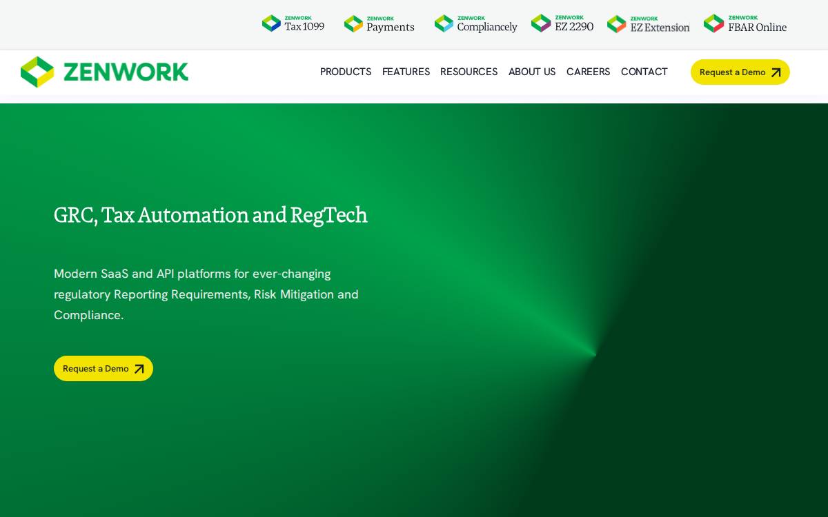 Zenwork website preview