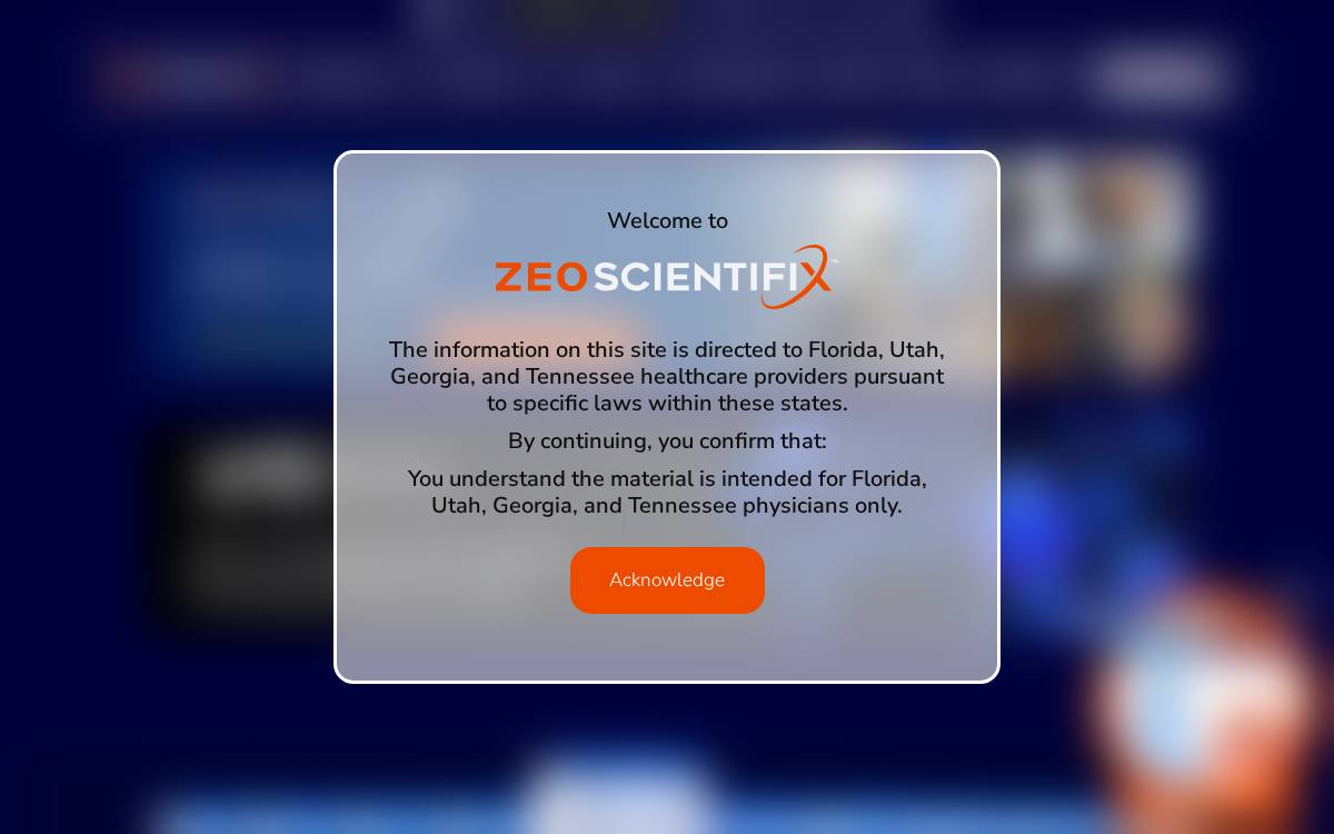 Zeo ScientifiX website preview