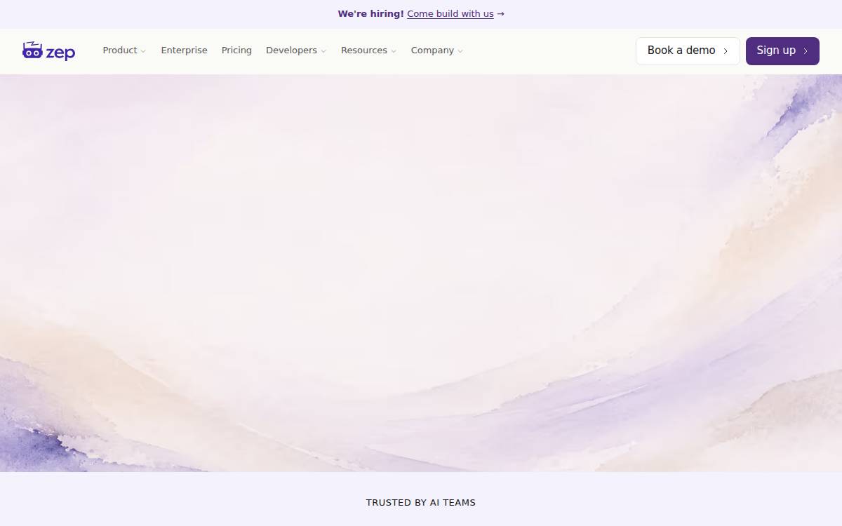 Zep AI website preview