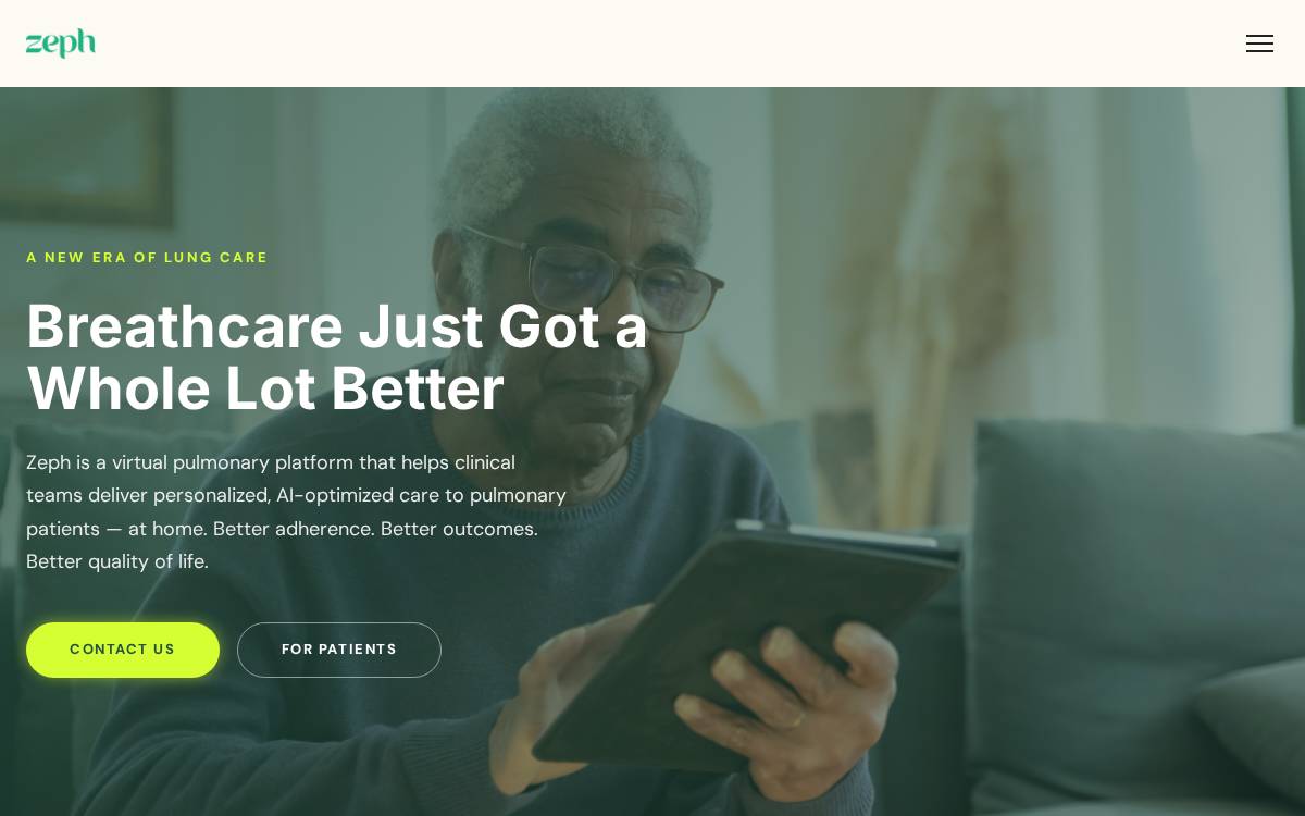 Zeph website preview