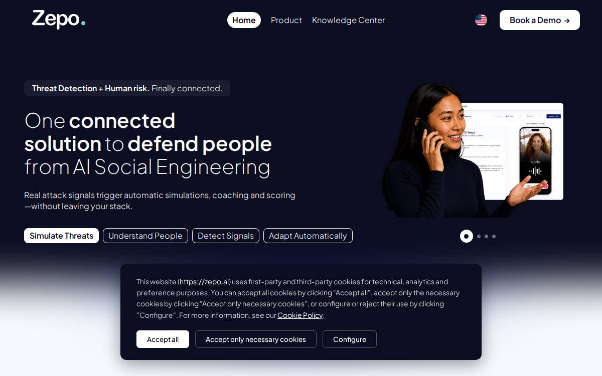 Zepo website preview