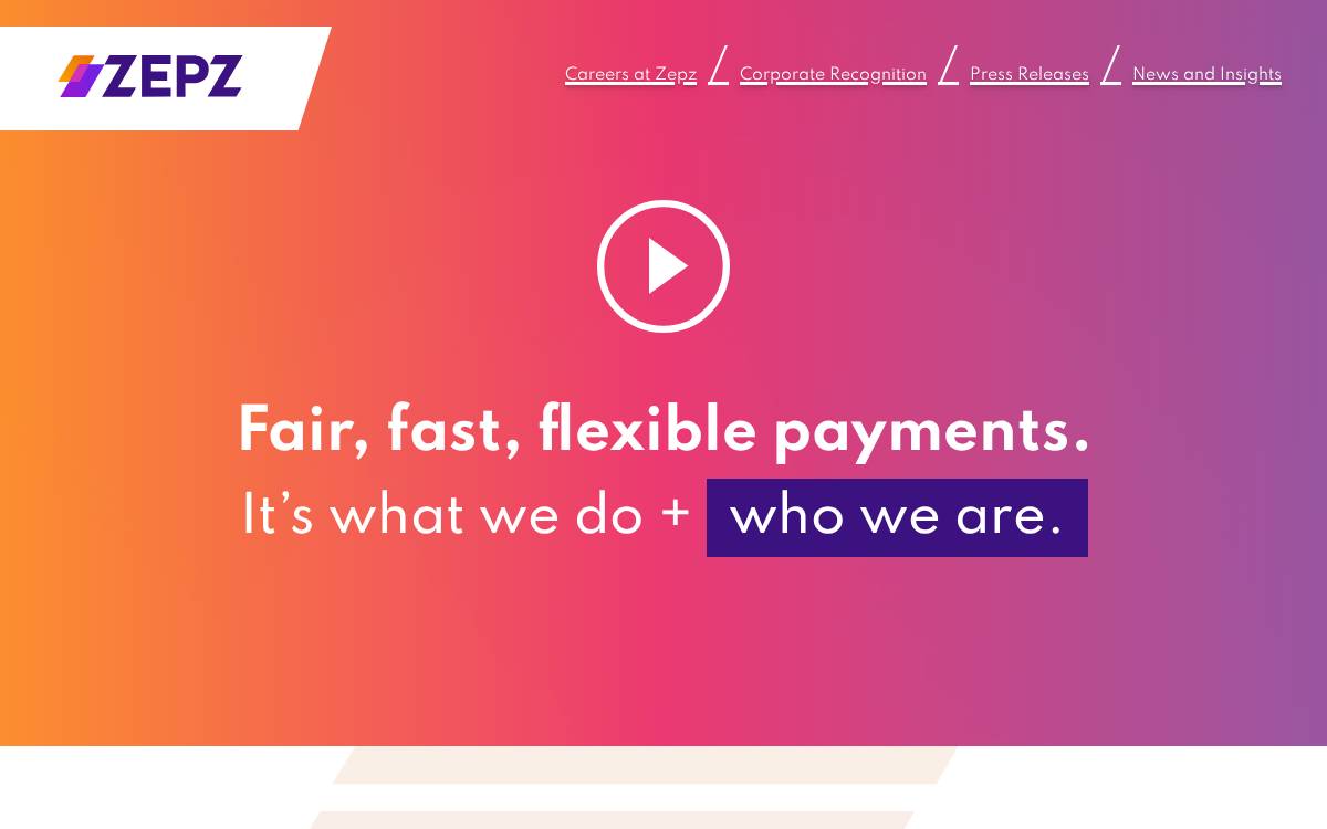 Zepz website preview