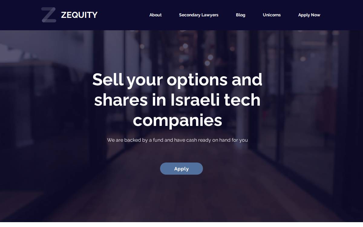Zequity website preview