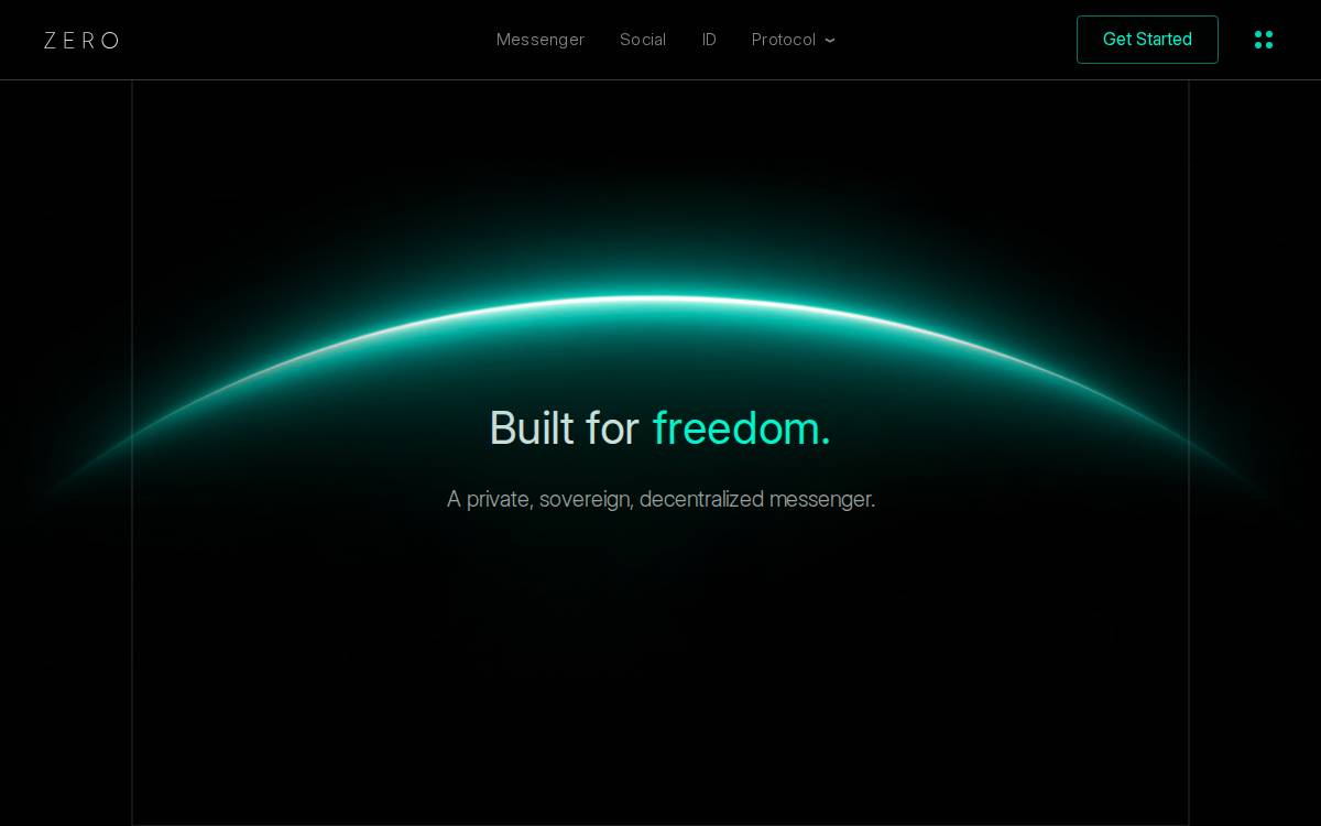 Zero website preview