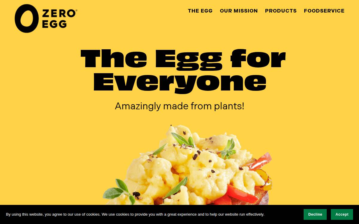 Zero Egg website preview