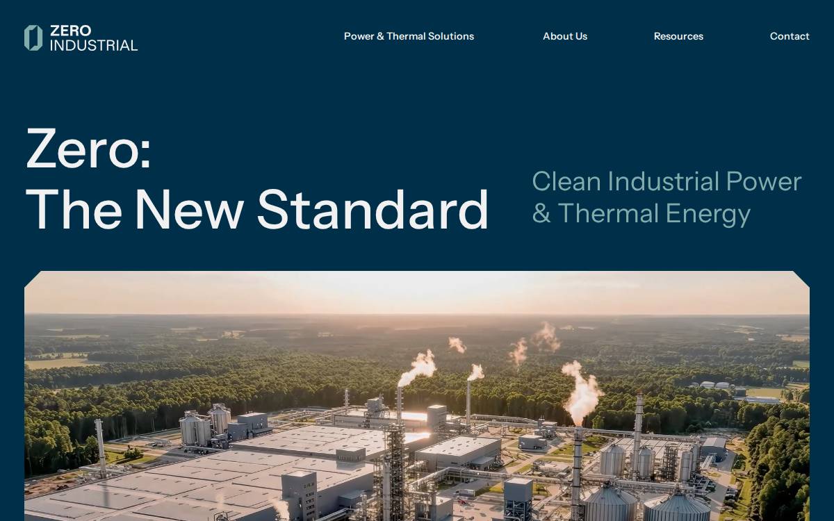 Zero Industrial website preview