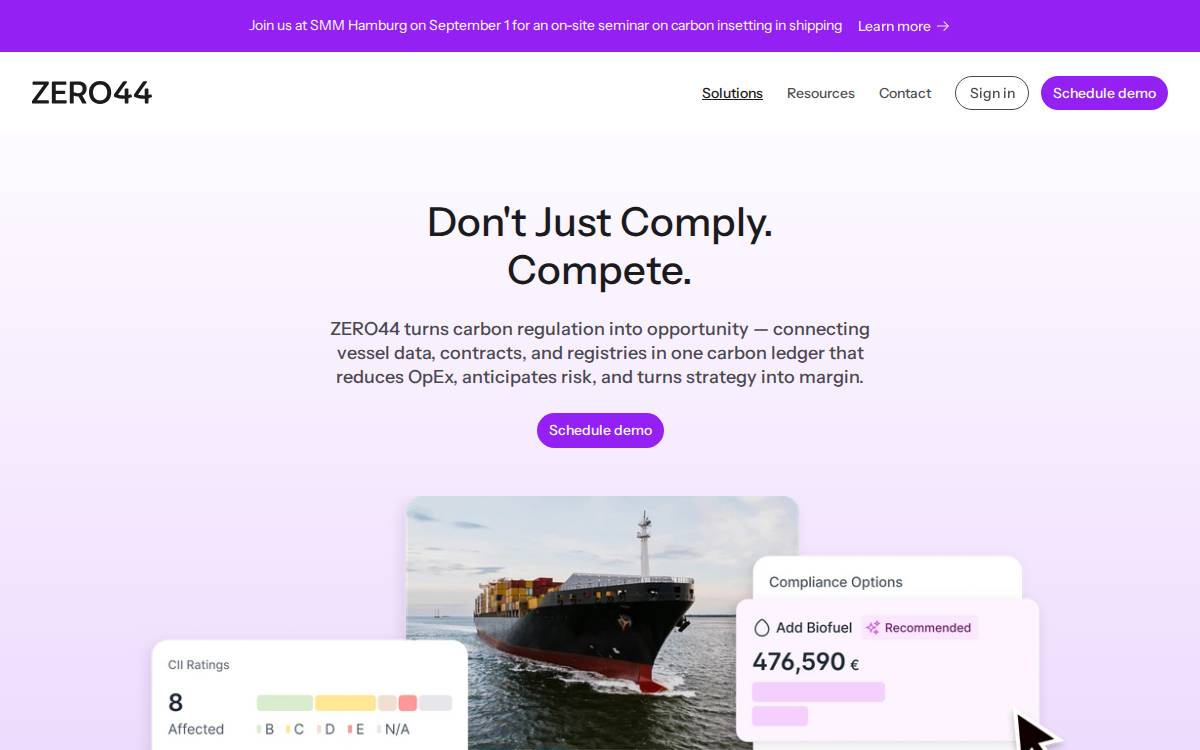 Zero44 website preview