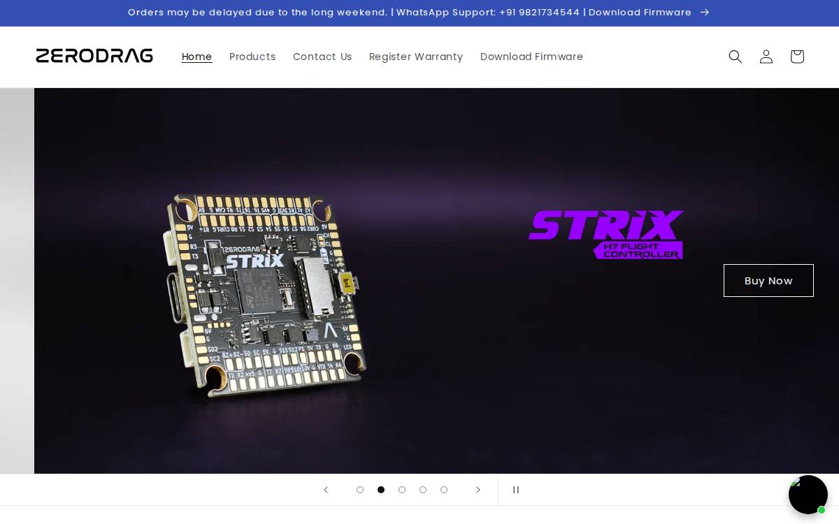 ZeroDrag website preview