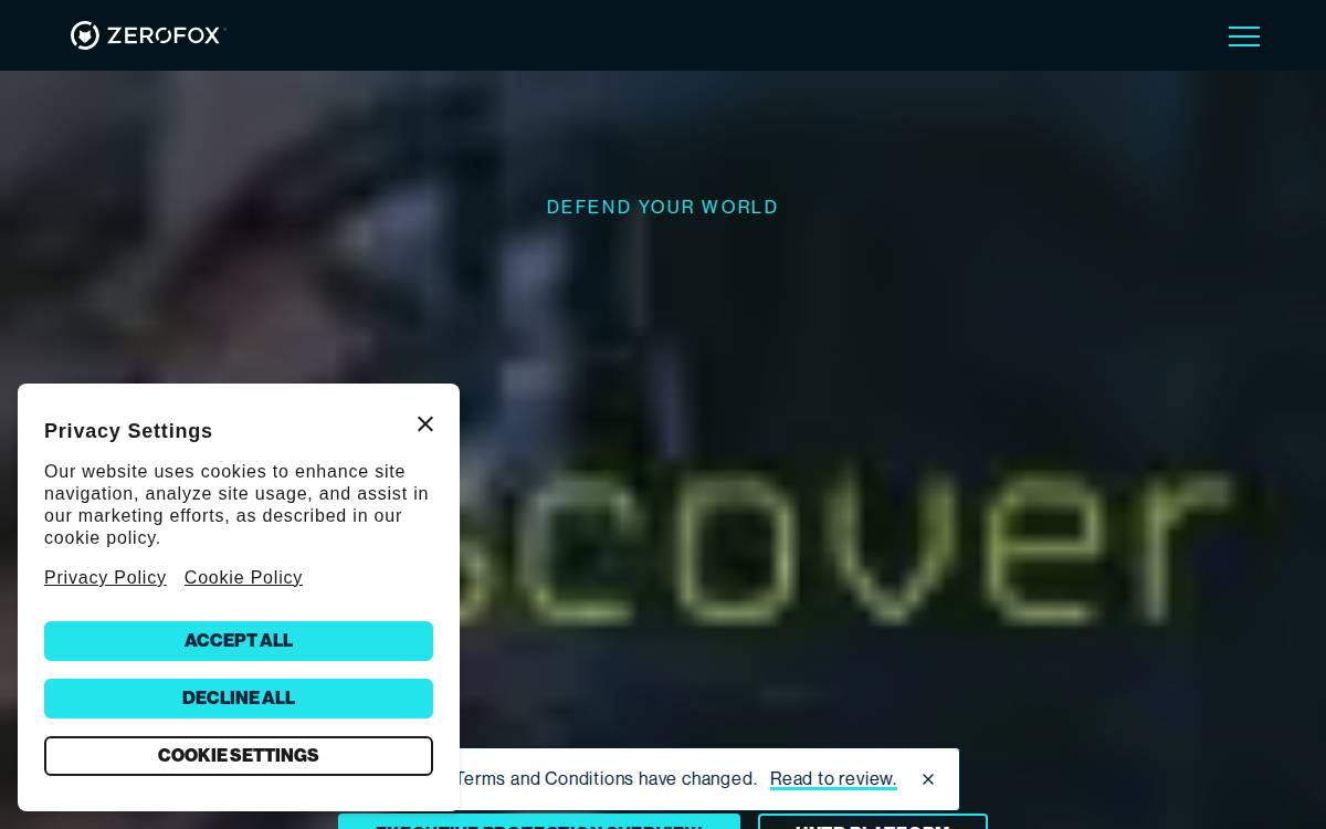 ZeroFox (NYSE: 2022) website preview