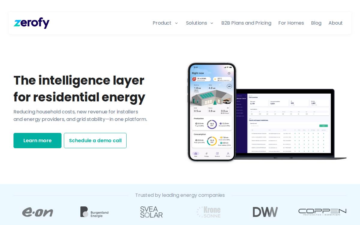 Zerofy website preview