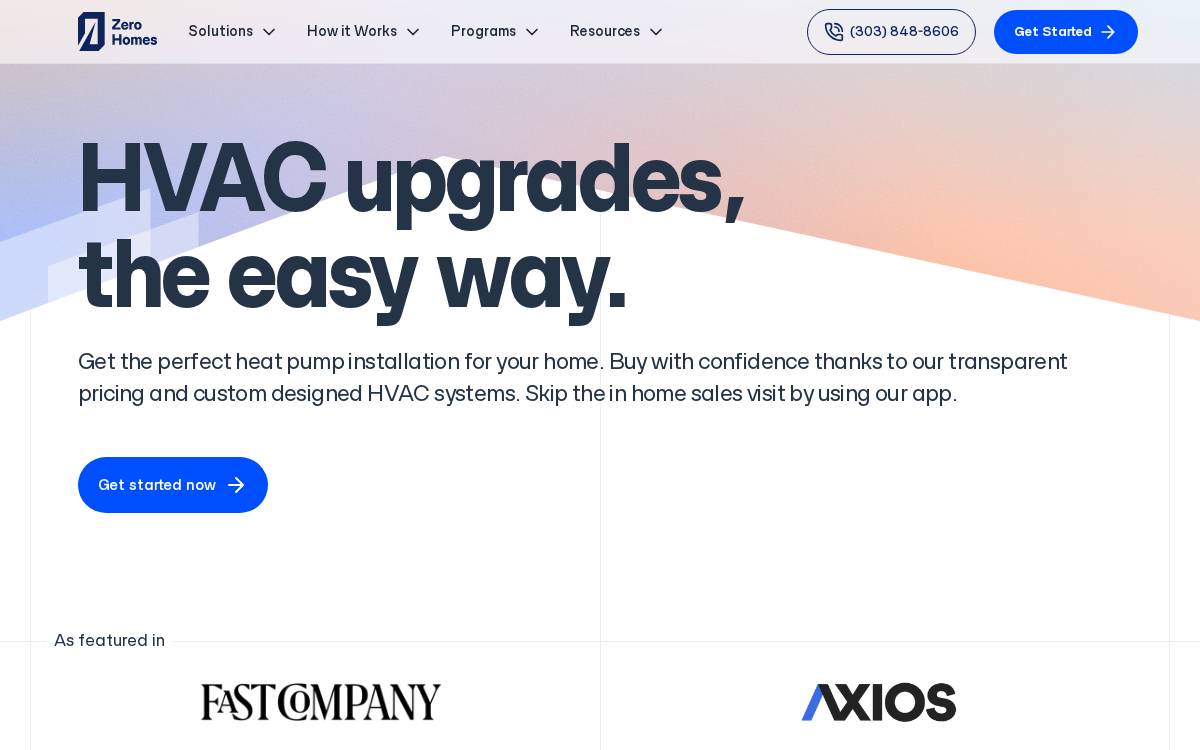 Zerohomes website preview