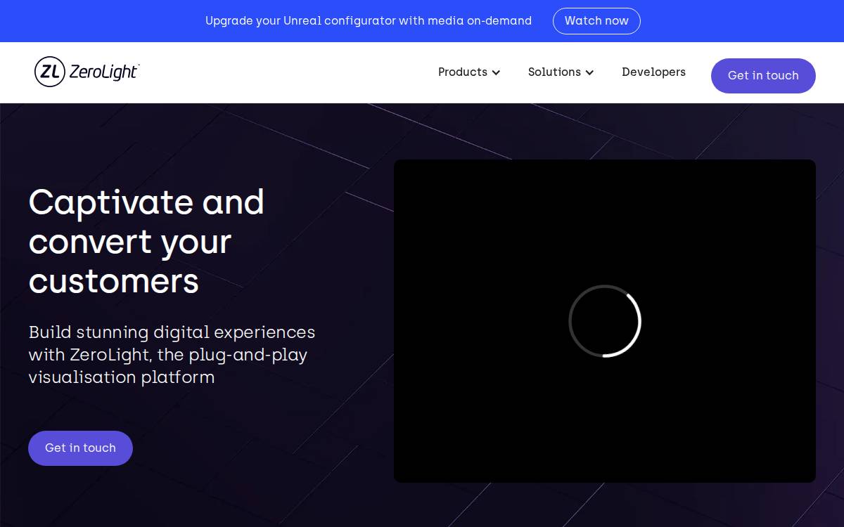 ZeroLight website preview