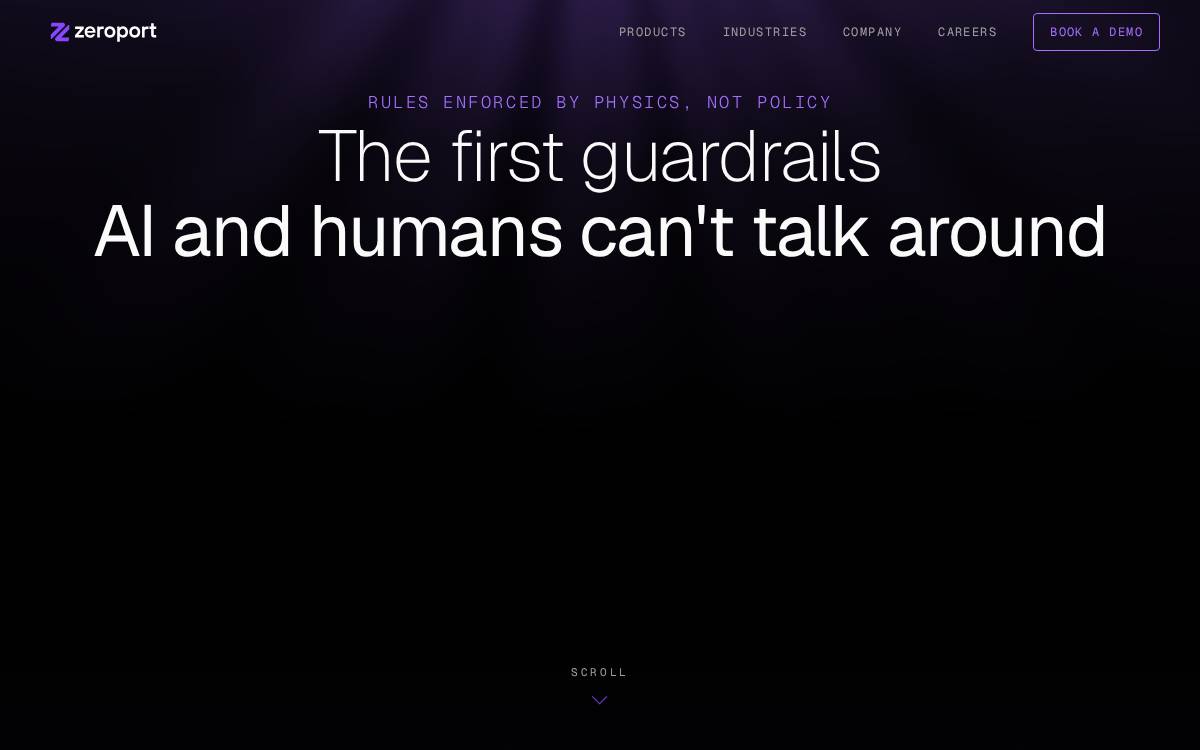 Zeroport website preview