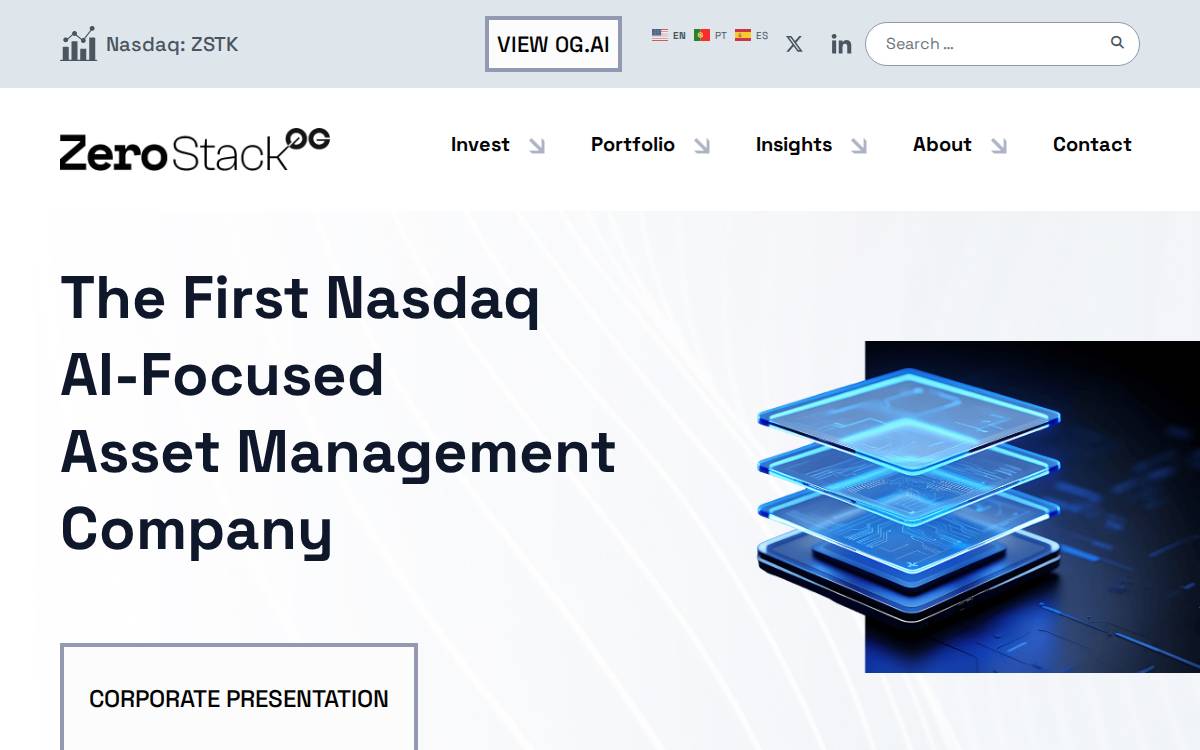 ZeroStack website preview