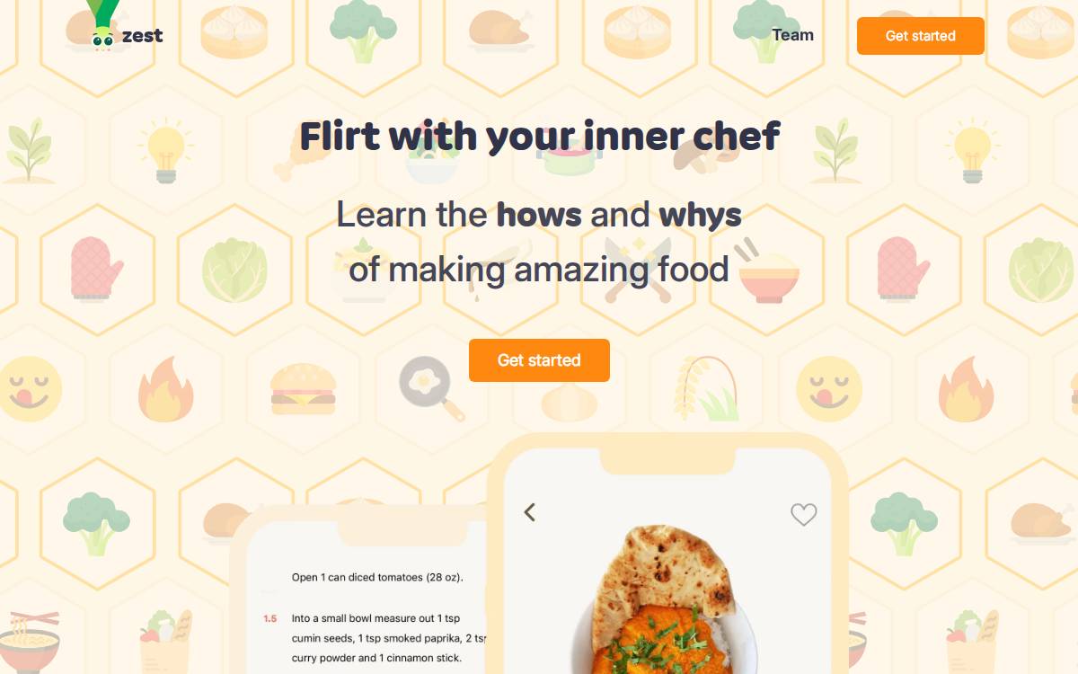 Zest website preview