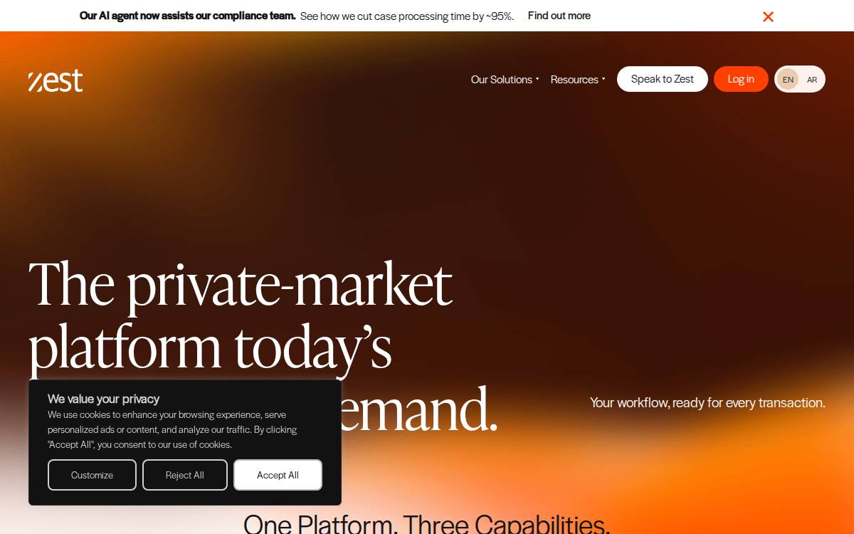 Zest Equity website preview