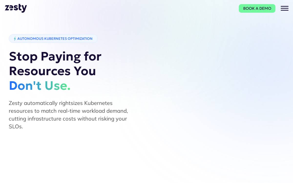 Zesty website preview