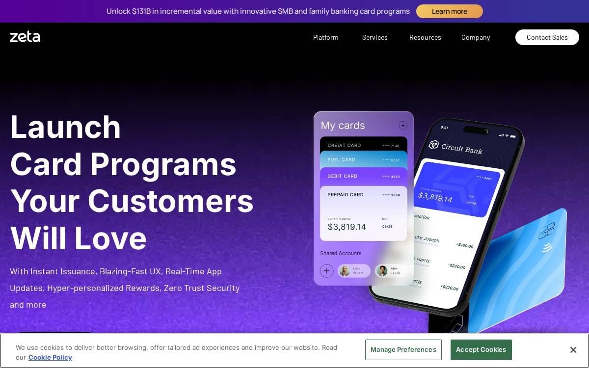 Zeta website preview