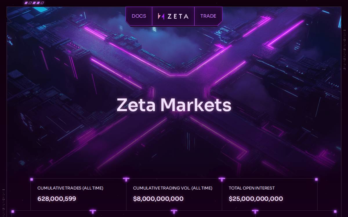 Zeta Markets website preview