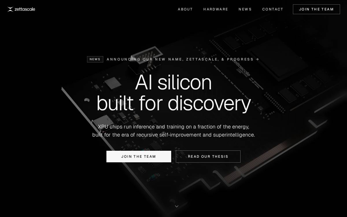 Zettascale website preview