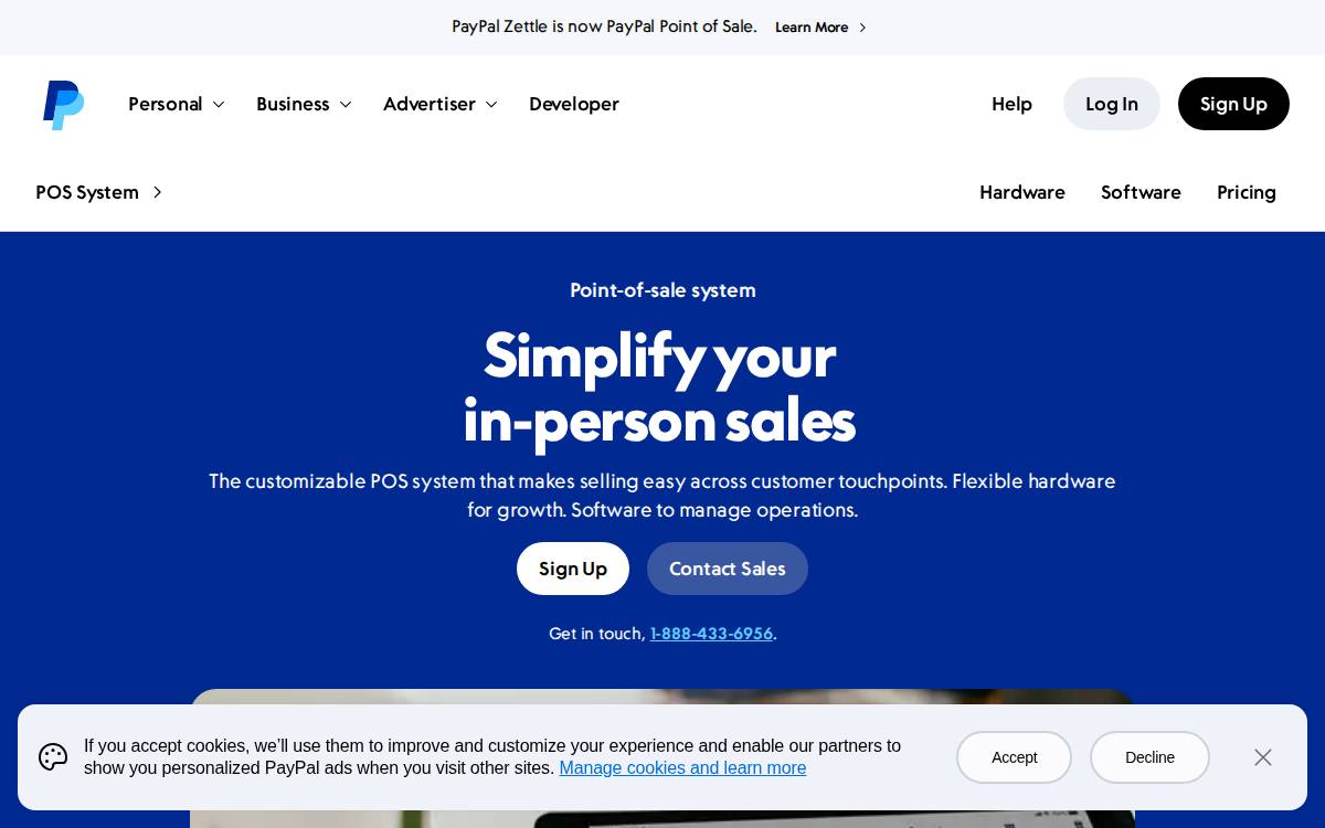 Zettle website preview