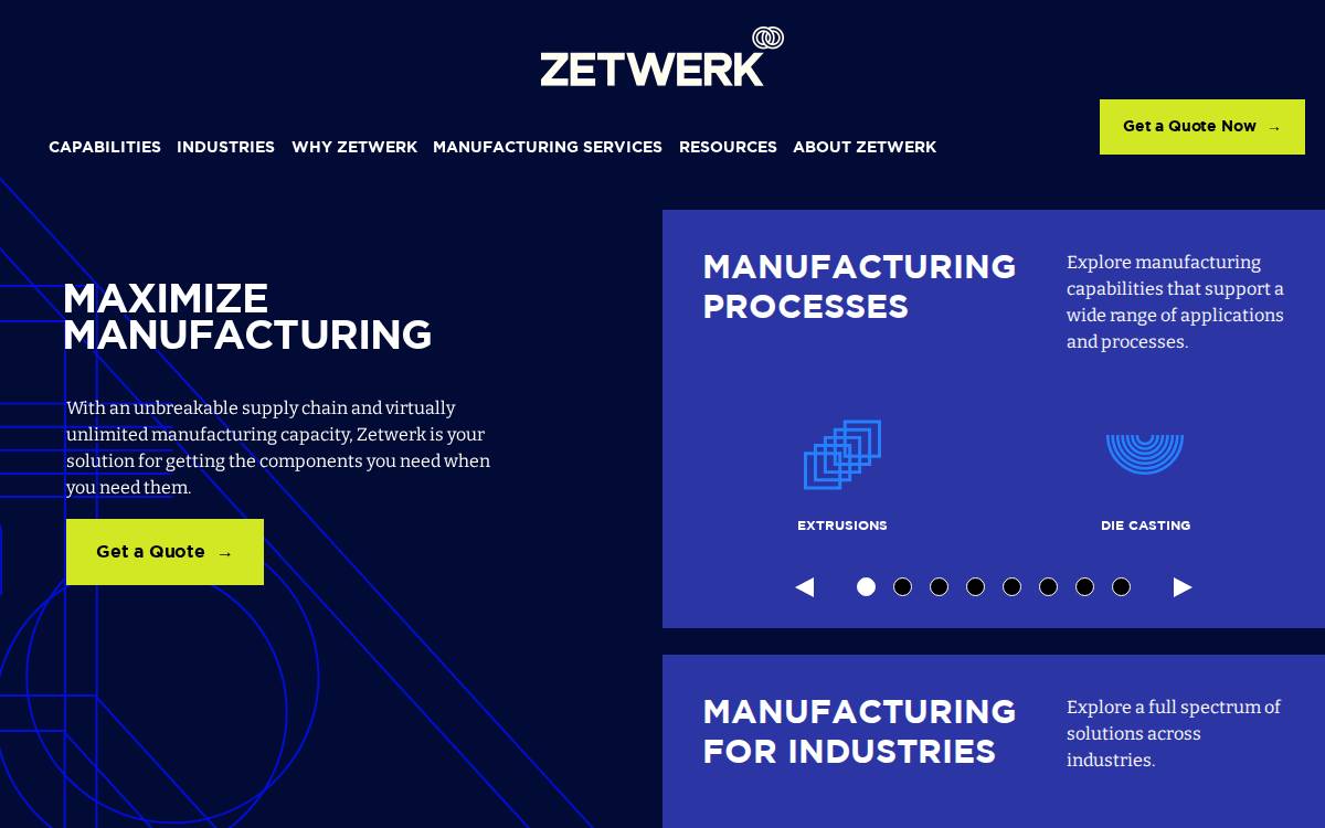 Zetwerk website preview