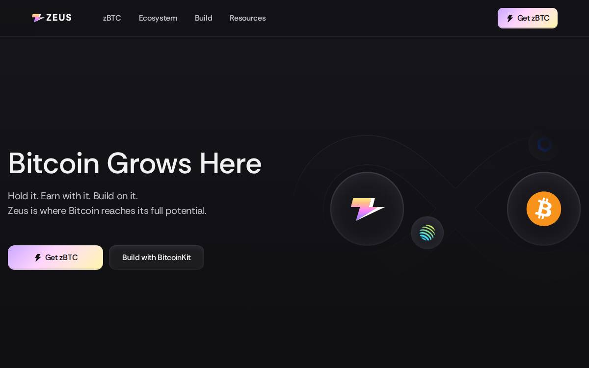 Zeusnetwork website preview