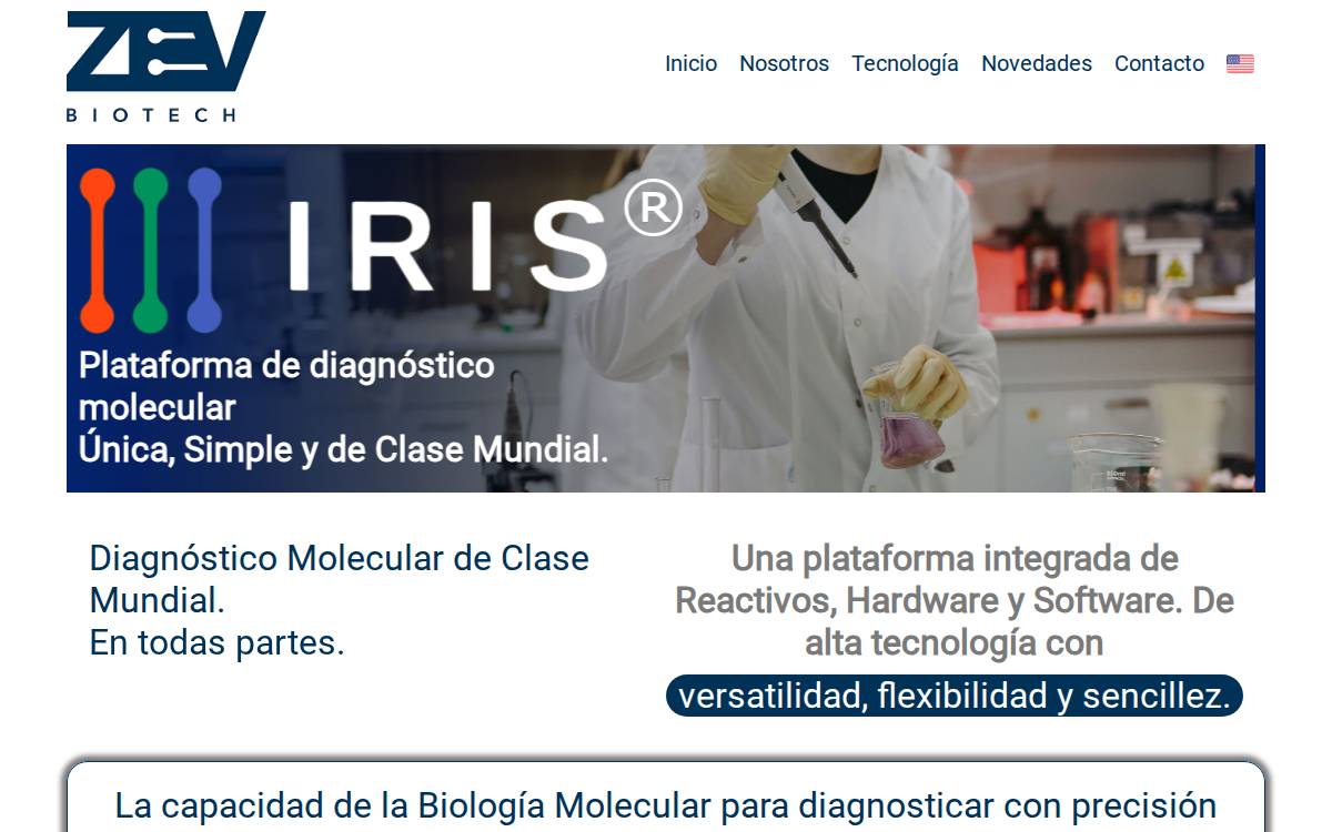 Zevbiotech website preview