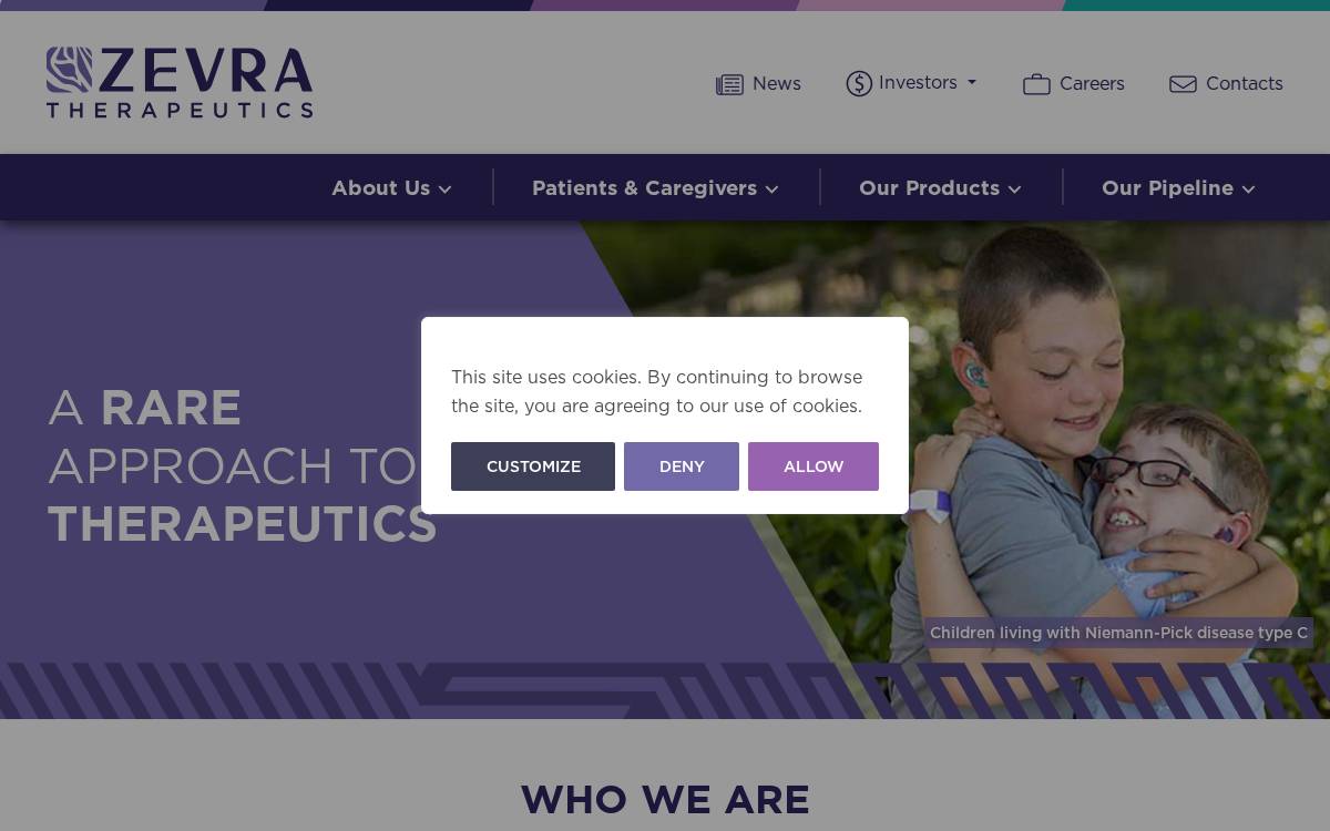 Zevra website preview