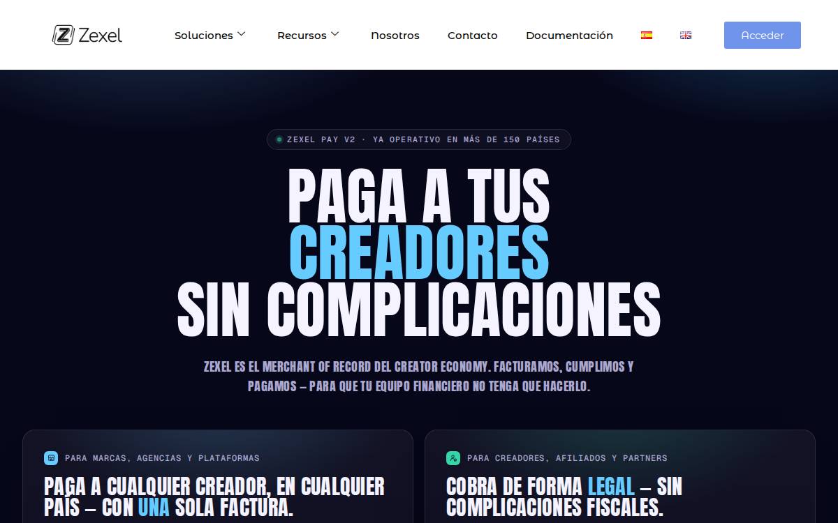 Zexel website preview
