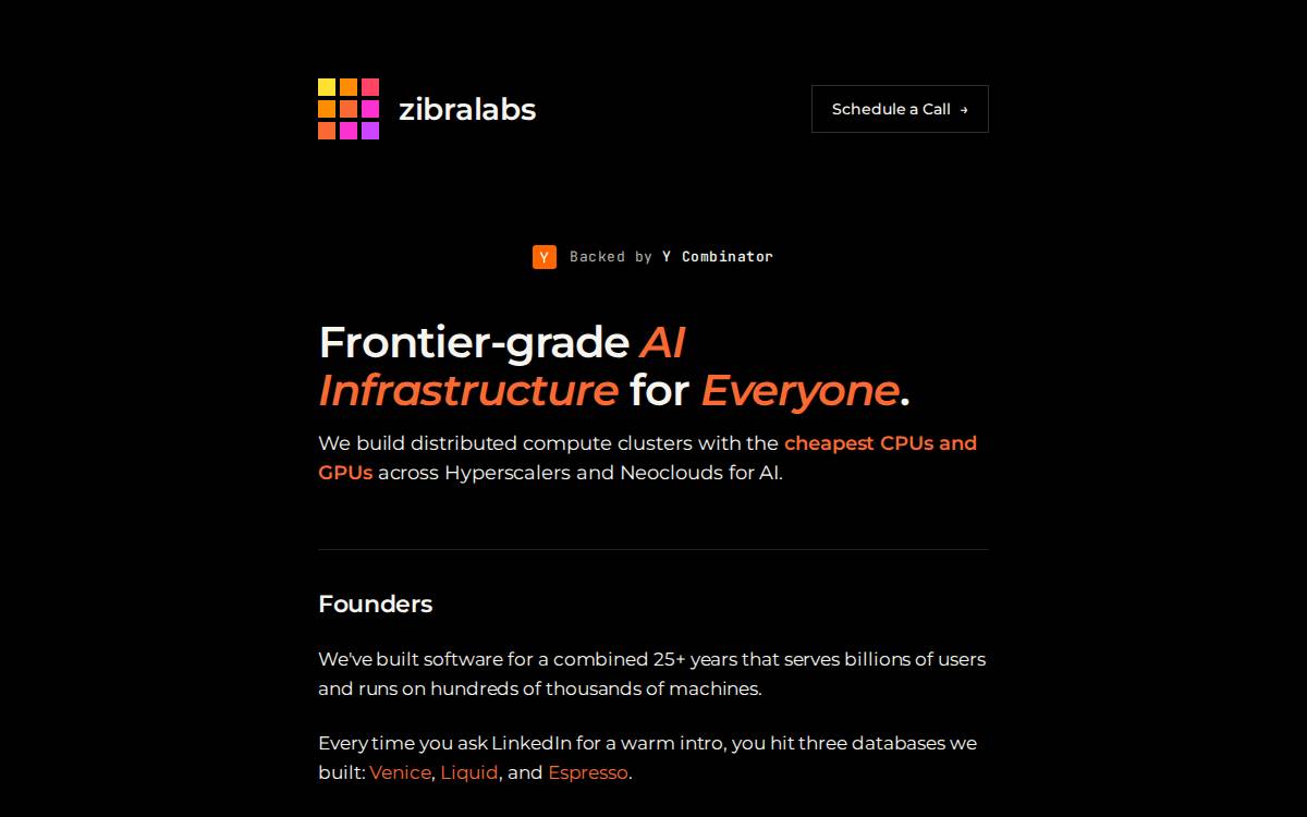 Zibra Labs website preview