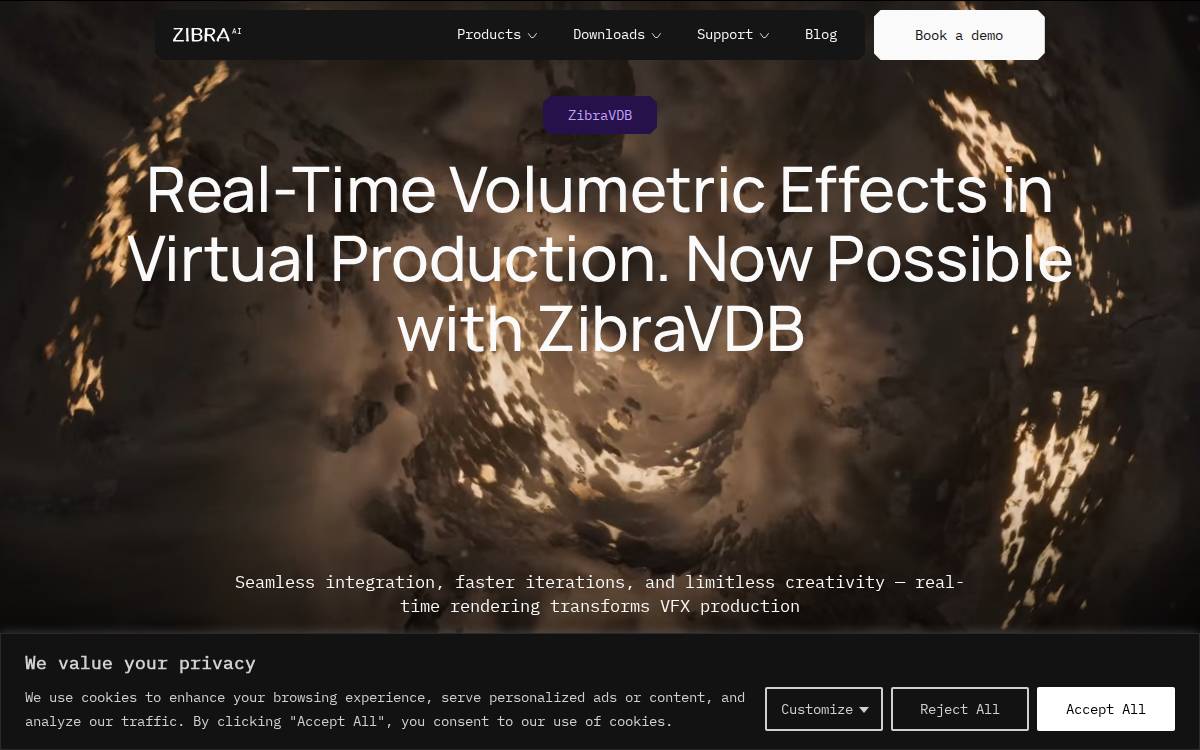 Zibra website preview