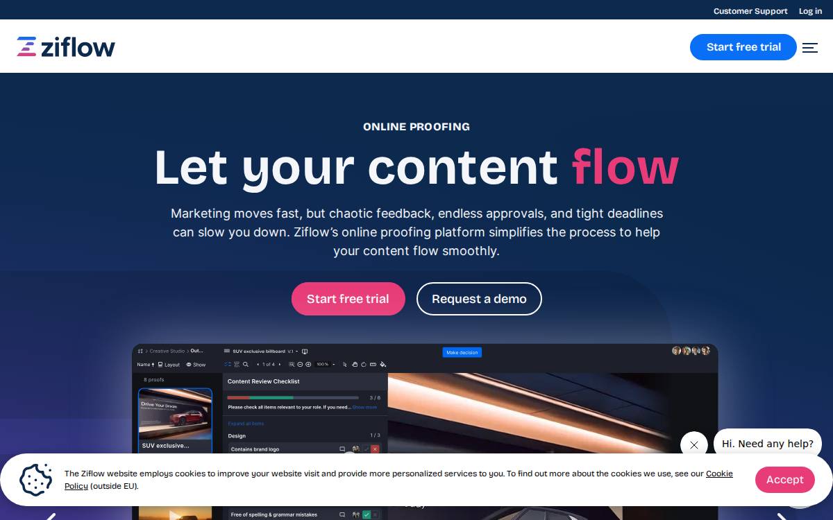 Ziflow website preview