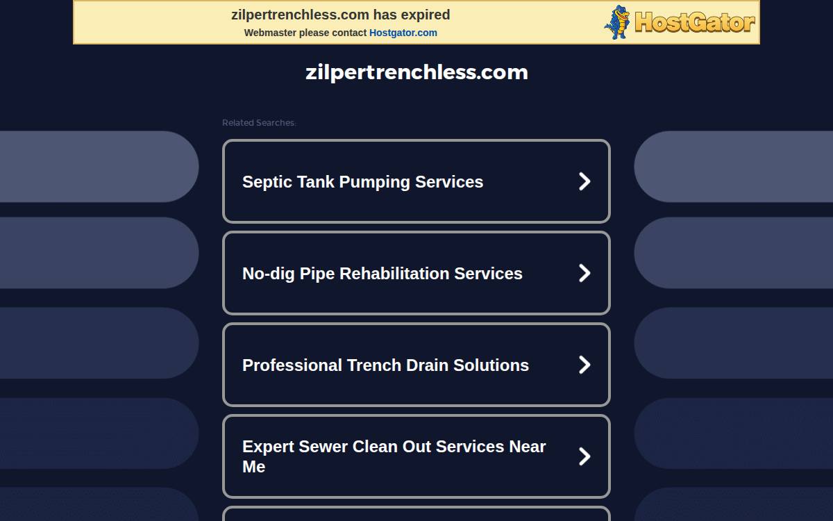 Zilper Trenchless website preview