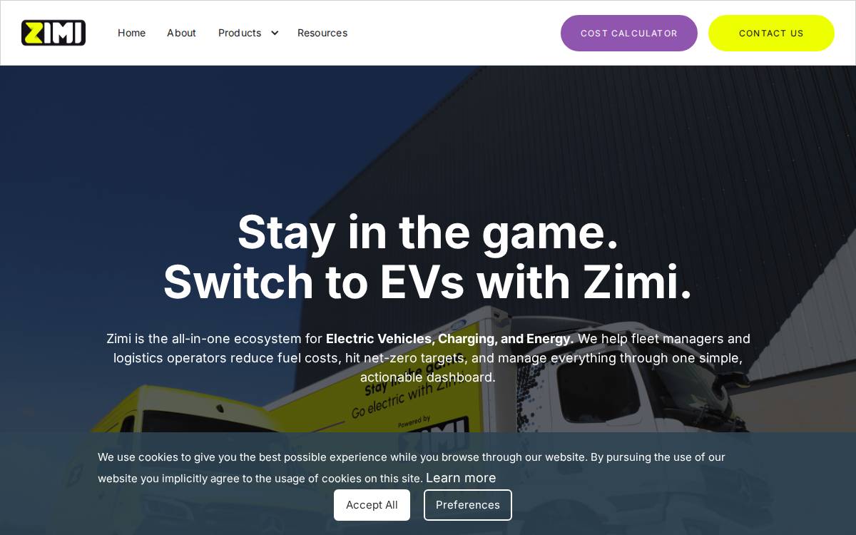 Zimicharge website preview