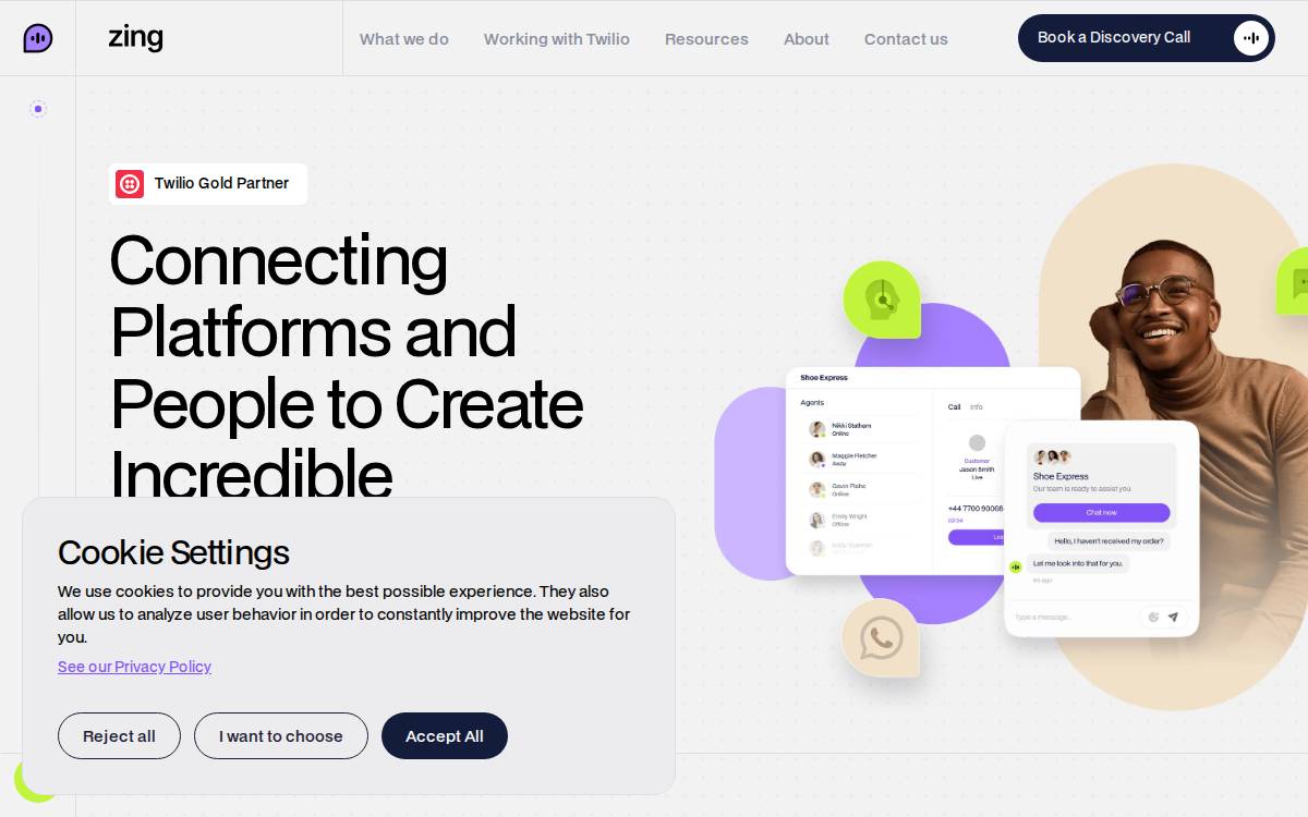Zing website preview
