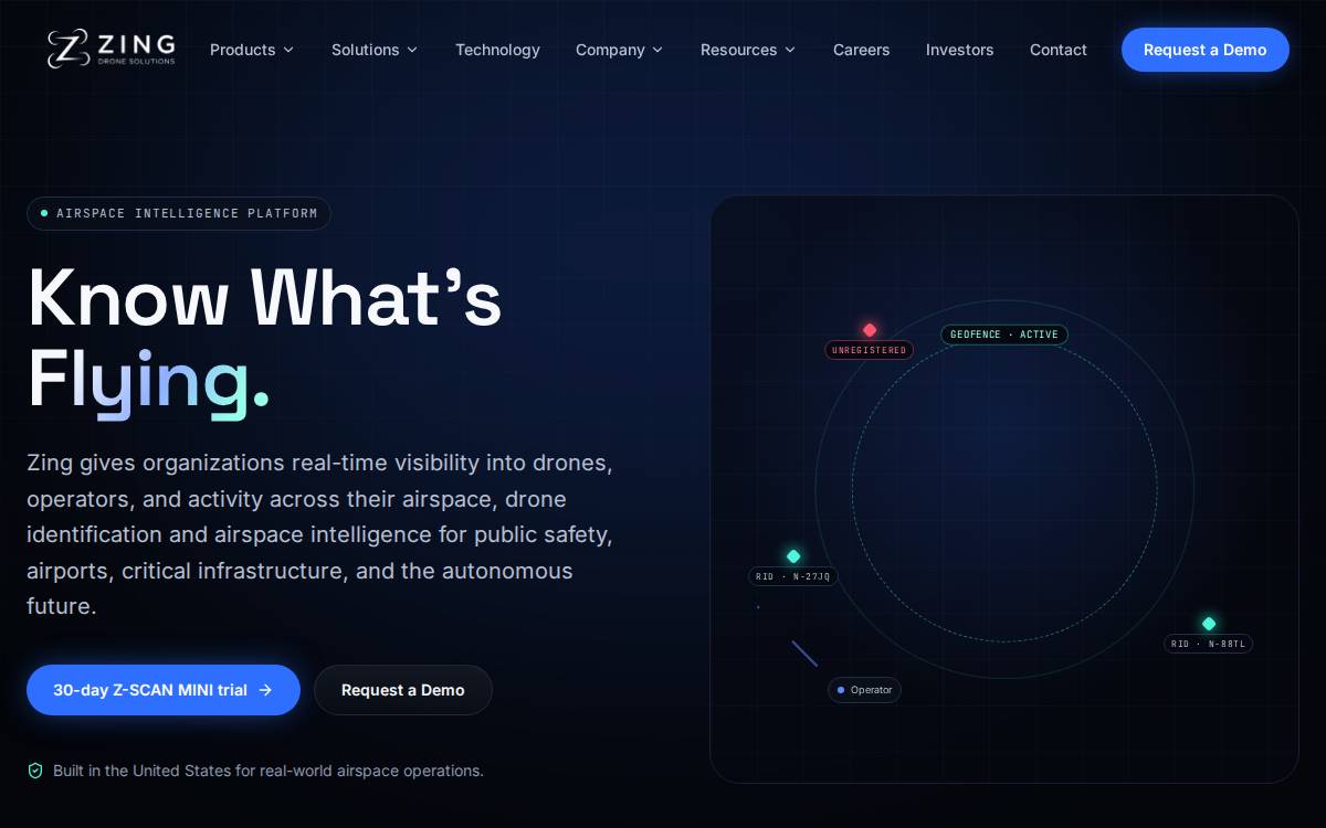 Zingdrones website preview