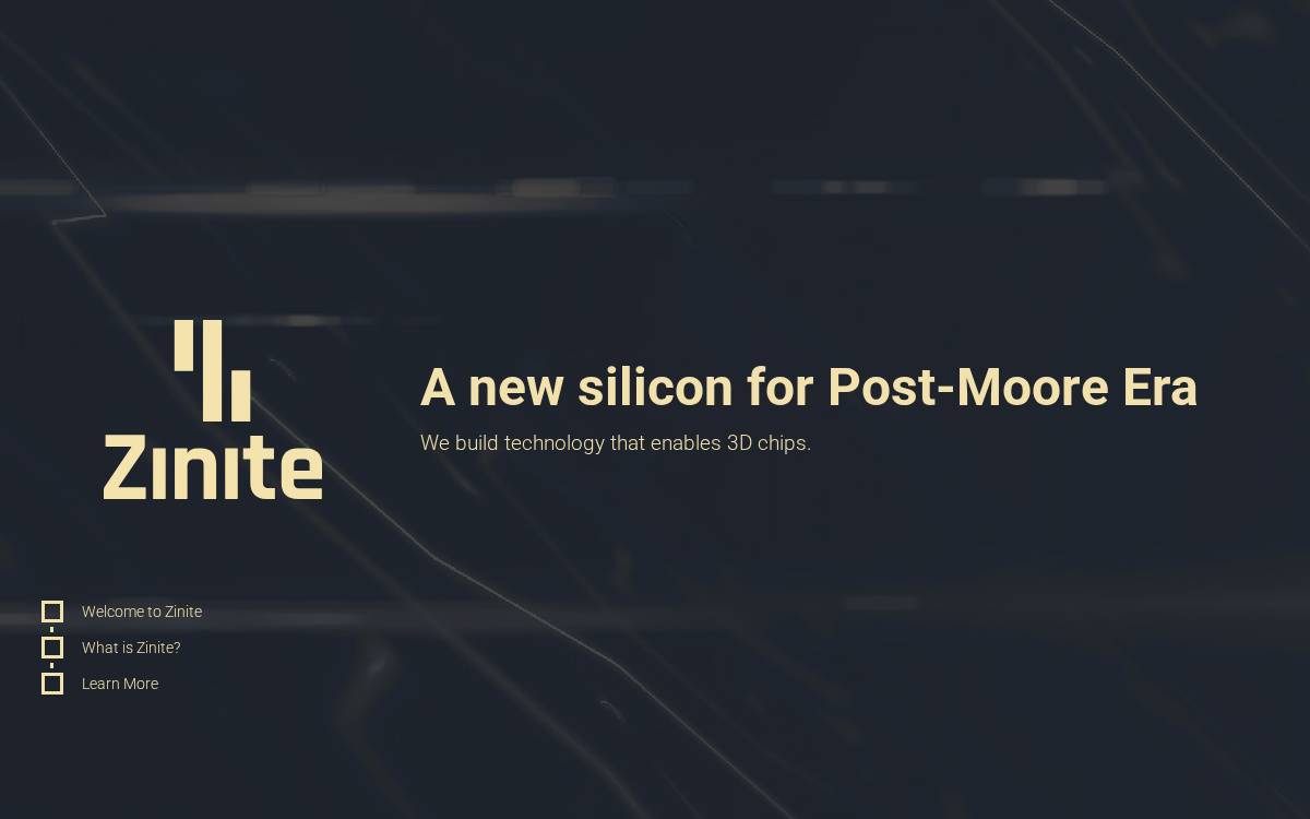 Zinite ↗︎ website preview