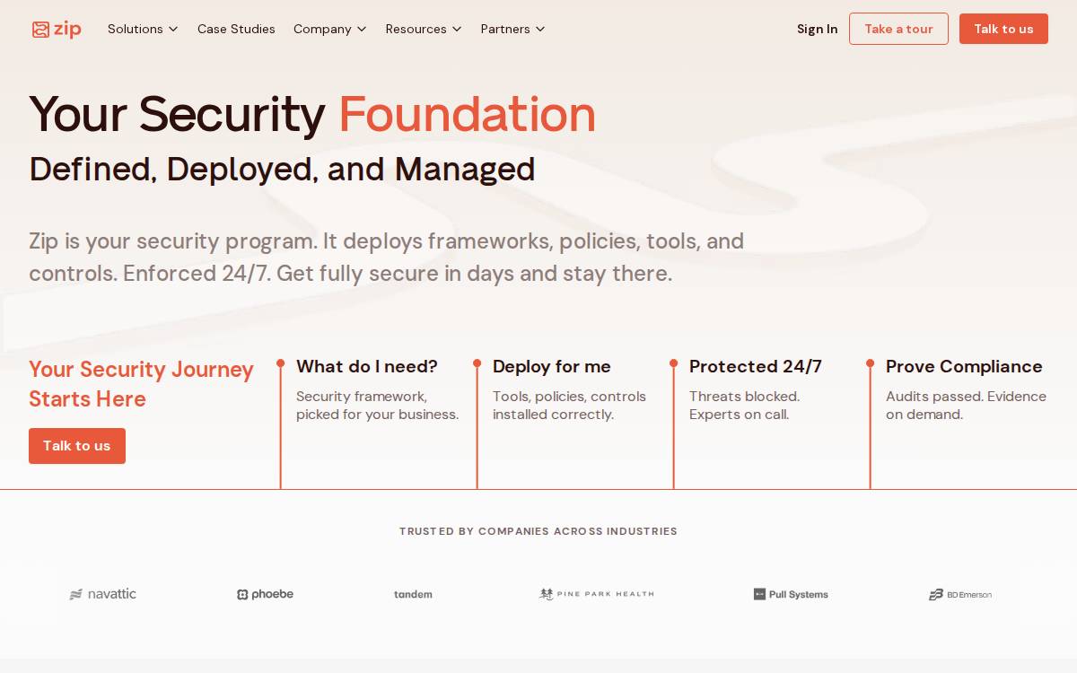Zip website preview