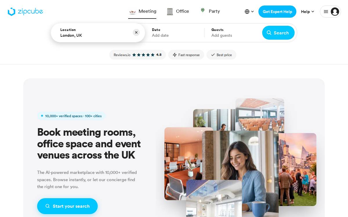 Zipcube website preview