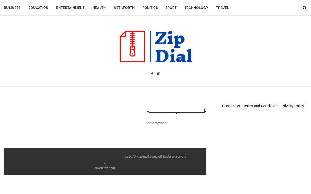 ZipDial website preview