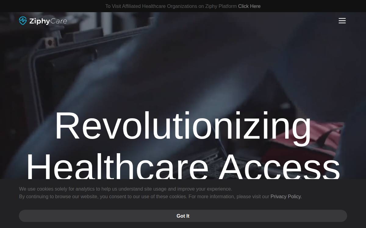 ZiphyCare website preview