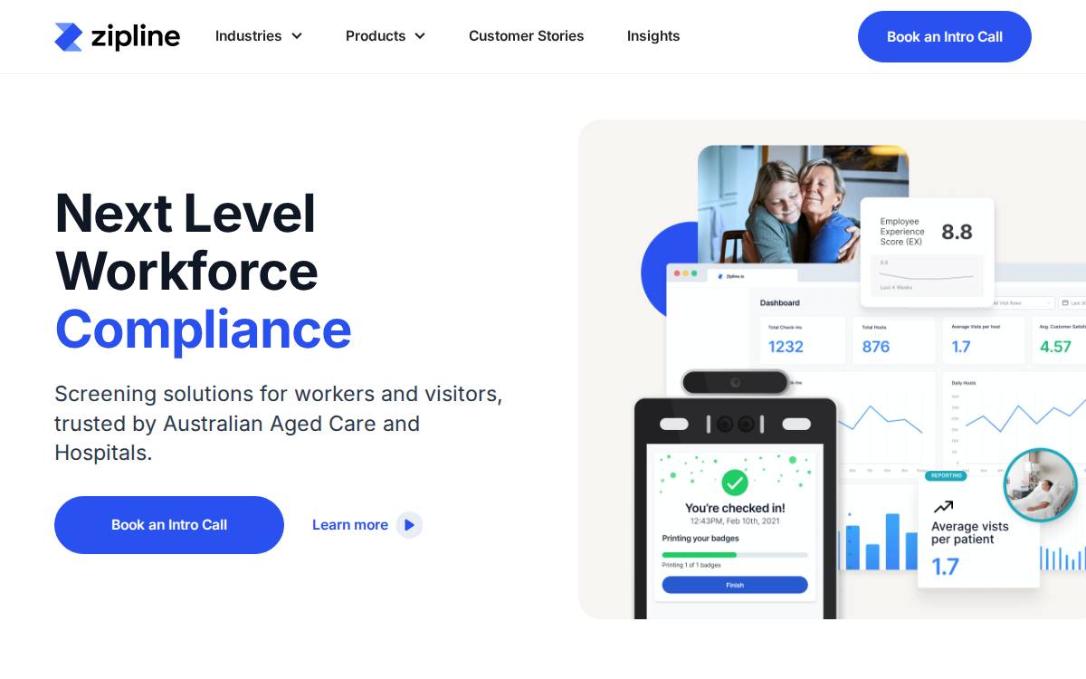 Zipline website preview